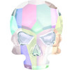 Swarovski style # 2856 Skull Flatback Crystal AB Hot Fix