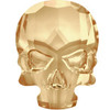 Swarovski style # 2856 Skull Flatback Crystal Golden Shadow Hot Fix