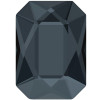 Swarovski 2602 8mm Emerald Cut Flatback Graphite Hot Fix