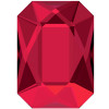 Swarovski 2602 14mm Emerald Cut Flatback Scarlet