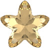 Swarovski 4754 8mm Starbloom Fancy Stones Crystal Golden Shadow