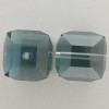 Swarovski 5601 8mm Cube Beads Aquamarine Satin