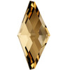 Swarovski 2773 6.6mm Diamond Shape Flatback Crystal Goldden Shadow  Flatbacks