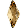 Swarovski 2773 9.9mm Diamond Shape Flatback Crystal Goldden Shadow  Flatbacks