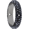 Swarovski 85001 18.5mm BeCharmed Pave Thread Ring Jet Hematite (6 pieces )