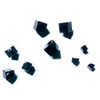 Exclusive Swarovski 5600 6mm Offset Cube Beads Jet   (9 pieces)
