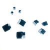 Exclusive Swarovski 5600 8mm Offset Cube Beads Jet   (6 pieces)