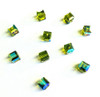 Swarovski 5601 8mm Cube Beads Olivine AB