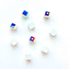 Buy Swarovski 5601 8mm Cube Beads White Opal AB   (6 pieces)