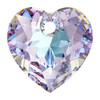 Swarovski 6432 10.5mm Heart Cut Pendants Crystal Vitrail Light Pro Lay