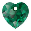 Swarovski 6432 10.5mm Heart Cut Pendants Emerald