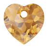 Swarovski 6432 10.5mm Heart Cut Pendants Topaz