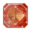 Swarovski 4499 10mm Kaleidoscope Square Fancy Stones  Crystal Orange Glow Delite Swarovski 4499 10mm Kaleidoscope Square Fancy Stones  Crystal Orange Glow Delite