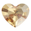 Swarovski 4883 3.6mm Mini Heart Fancy Stones Crystal Golden Shadow