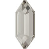 Swarovski 2776 11mm Elongated Hexagon Flatback Crystal Silver Shade