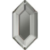 Swarovski 2776 16.5mm Elongated Hexagon Flatback Black Diamond