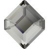 Swarovski 2777 10mm Concise Hexagon Flatback  Black Diamond