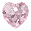 Swarovski 6432 14.5mm Heart Cut Pendants Light Rose