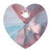 Swarovski  6228 10mm Xillion Heart Pendants Light Rose Shimmer