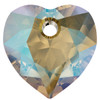 Swarovski  6432 14.5mm Heart Cut Pendants Light Colorado Topaz Shimmer