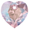 Swarovski  6432 14.5mm Heart Cut Pendants Light Rose Shimmer