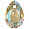 Swarovski  6433 9mm Pear Cut Pendants Light Colorado Topaz Shimmer