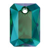 Swarovski  6435 11.5mm Emerald Cut Pendants Emerald Shimmer