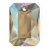 Swarovski  6435 16mm Emerald Cut Pendants Light Colorado Topaz Shimmer