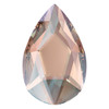 Swarovski  2303 14mm Pear Flatbacks Vintage Rose Shimmer