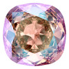 Swarovski  4470 10mm Cushion Fancy Stones Light Rose Shimmer