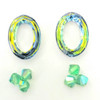 Swarovski 4137 15 x 11mm Oval Ring Beads  Crystal Sahara  (2 pieces)