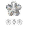Buy Swarovski 6744 14mm Flower Pendant Crystal (4 pieces)