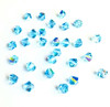 Preciosa® Crystal Bicone Beads 4mm Aqua Bohemica AB   (72 pieces)