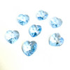 Preciosa® Crystal Heart Pendants 14mm Medium Blue (6 pieces)