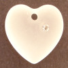 Swarovski 6221 16mm Frosted Heart Pendant Crystal Matte