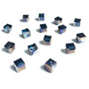 Exclusive Swarovski 5601 8mm Cube Beads Crystal Bermuda Blue   (6 pieces)
