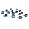 Exclusive Swarovski 5601 8mm Cube Beads Crystal Bermuda Blue   (6 pieces)