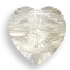 Swarovski 5742 8mm Heart Beads Crystal Silver Shade
