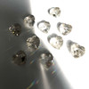 Exclusive Swarovski 5742 10mm Heart Beads Crystal Silver Shade   (9 pieces)