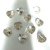 Exclusive Swarovski 5742 10mm Heart Beads Crystal Silver Shade   (9 pieces)