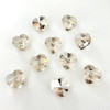 Exclusive Swarovski 5742 10mm Heart Beads Crystal Silver Shade   (9 pieces)