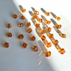 Exclusive Swarovski 5603 4mm Graphic Cube Beads Topaz (18 pieces)