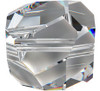 Exclusive Swarovski 5603 6mm Graphic Cube Beads Crystal Silver Shade   (18 pieces)