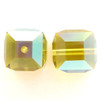 Exclusive Swarovski 5601 4mm Cube Beads Lime AB (36 pieces)