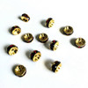 Exclusive Swarovski 5820 4mm Rhinestone Rondelles Gold Garnet   (12 pieces)