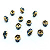 Exclusive Swarovski 5820 4mm Rhinestone Rondelles Gold Light Sapphire   (12 pieces)