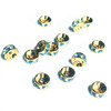 Exclusive Swarovski 5820 5mm Rhinestone Rondelles Gold Aquamarine   (12 pieces)