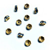 Exclusive Swarovski 5820 5mm Rhinestone Rondelles Gold Light Sapphire   (12 pieces)