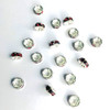 Exclusive Swarovski 5820 5mm Rhinestone Rondelles Silver Garnet   (12 pieces)