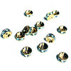 Exclusive Swarovski 5820 6mm Rhinestone Rondelles Gold Aquamarine   (12 pieces)